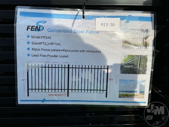 2023 FENS FEN45 6’...... X 5’...... GALVANIZED STEEL FENCE, (45)