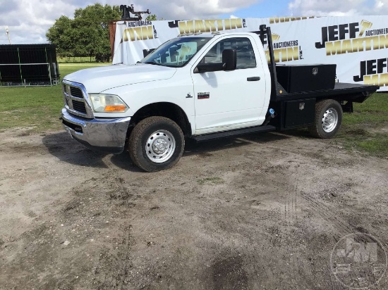 2011 DODGE RAM 3500 HD SINGLE AXLE REGULAR CAB FLATBED TRUCK VIN: 3D6WF4EL7BG600249
