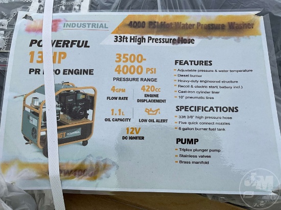 2023 AGT INDUSTRIAL HPW4000 PRESSURE WASHER SN: HPW400023071905H