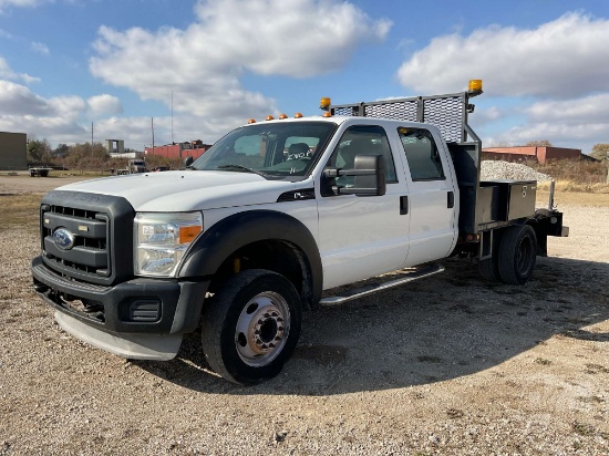 2011 FORD F-450 VIN: 1FD0W4GY8BEB75535 CREWCAB FLATBED TRUCK