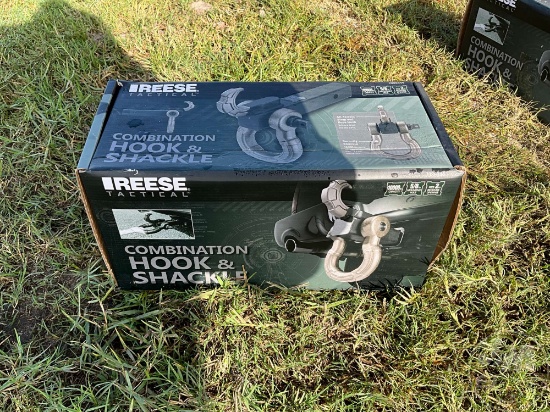 REESE TACTICAL COMBINATION HOOK & SHACKLE, 10KLB CAPACITY, FITS 2”......