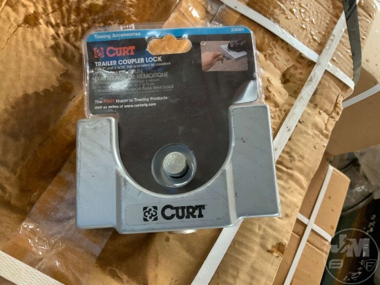CURT TRAILER COUPLER LOCK, FITS 2”...... AND 2-5/16TH”...... FLAT AND