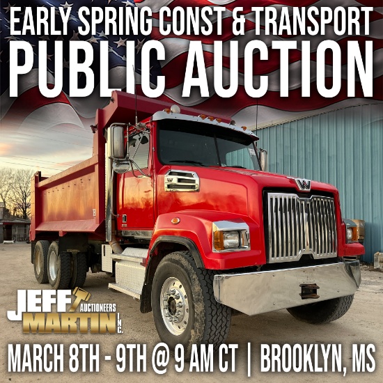 DAY 1 RING 2 EARLY SPRING CONST & TRANS AUCTION