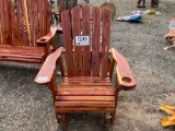 NEW/UNUSED, WOODEN GLIDING CHAIR