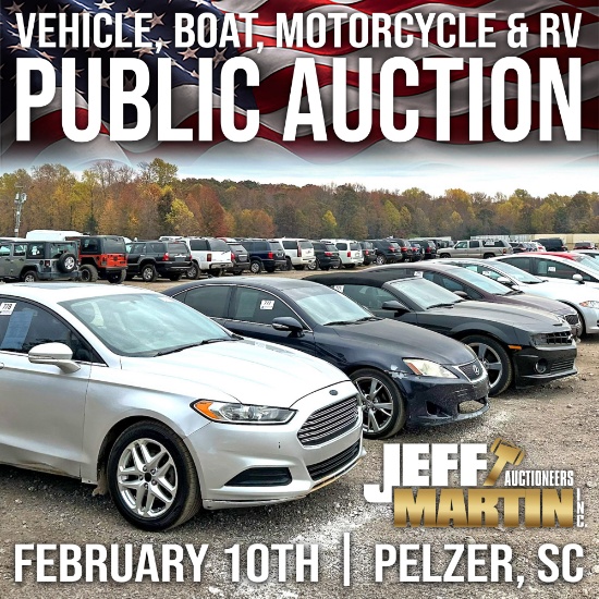 AUTOMOBILE AUCTION FEATURING VEHICLES, BOATS, RV’S