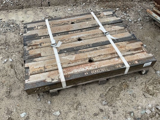 PALLET OF (3) BLOW BARS FOR ELJAY CRUSHER