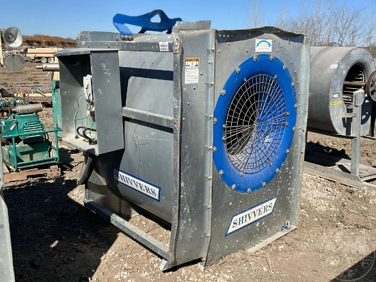 SHIVERS INDUSTRIAL SHOP FAN WITH TECO 3-PHASE ELECTRIC MOTOR, 50HP/37KW,