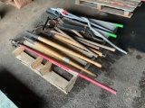 QTY OF TIMBERJACKS, MATTOCKS, & POST HOLE DIGGER