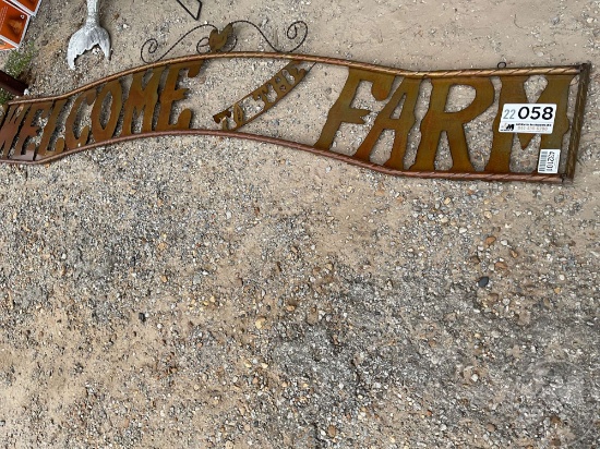 “......WELCOME TO THE FARM”...... METAL SIGN