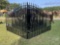 16' DRIVEWAY ENTRANCE GATES WITH DEER SCENE INLAY, POSTS, POWDER