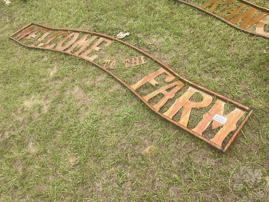 WELCOME TO THE FARM METAL SIGN, APPROX 9’...... 9”...... L