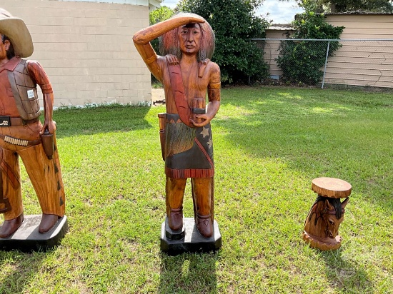 6’...... HAND CARVED TEAKWOOD INDIAN