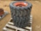 QTY OF (3) BOBCAT 10-16.5 TIRES W/ WHEELS, TO FIT