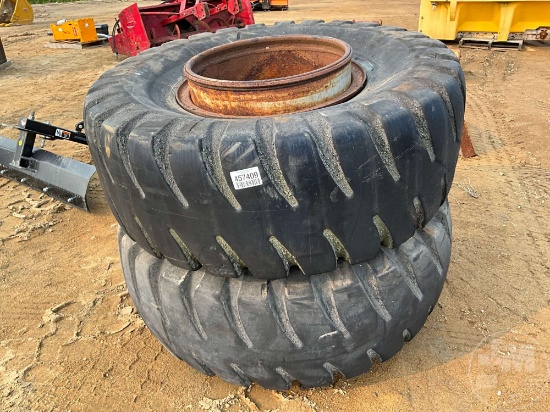 QTY OF (2) GENERAL 20.5-25 TIRES W/ WHEELS