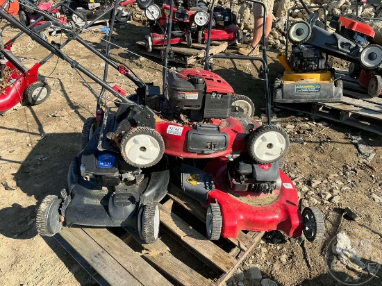 LOT OF THREE PUSH MOWERS,CRAFTSMAN SELF PROPELLED,MTD PUSH MOWER,TORO RECYCLER