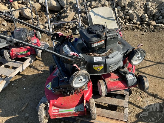 LOT OF 3 PUSH MOWERS 1 CRAFTSMAN SELF PROPELLED, 1