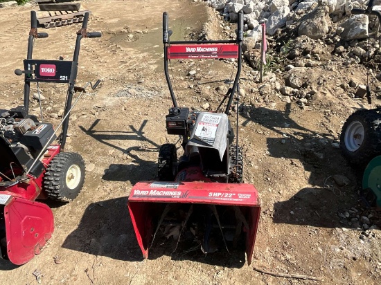 YARD MACHINES  WALK BEHIND SNOW BLOWER