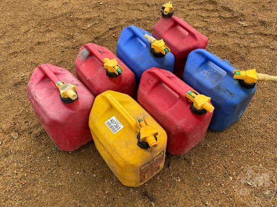 QTY OF (7) PLASTIC FUEL JUGS