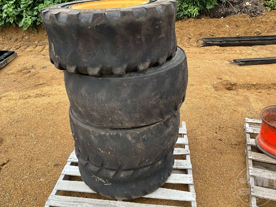 QTY OF (4) CAMSO SKS 732 12-16.5 TIRES W/ WHEELS,