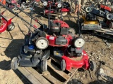 LOT OF THREE PUSH MOWERS,CRAFTSMAN SELF PROPELLED,MTD PUSH MOWER,TORO RECYCLER