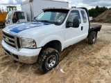 2003 FORD F-250 XL SUPER DUTY SINGLE AXLE EXTENDED CAB FLATBED TRUCK VIN: 1FTNX21L43EB80175
