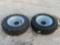 QTY OF (2) 400/75-28 FOAM FILLED TIRES & WHEELS