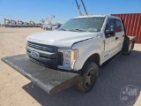 2017 FORD F-350 SUPER DUTY CREW CAB 4X4 FLATBED TRUCK VIN: 1FD8W3HT3HEB84376