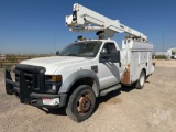 2008 FORD F-550 SUPER DUTY 4X4 BUCKET TRUCK VERSALIFT VIN: 1FDAF57R18EA13290