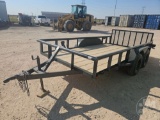 2012 C&M 14 FT T/A UTILITY TRAILER VIN: 5VNBU1424DT107016