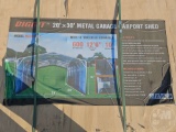 UNUSED DIGGIT 20 FT X 30 FT METAL GARAGE CARPORT SHED