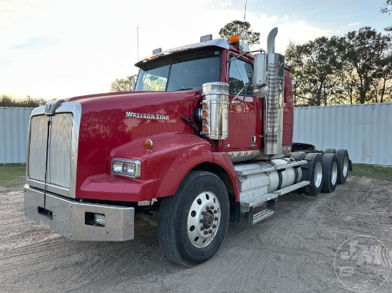 2012 WESTERN STAR 4900SB HEAVY HAUL TRI AXLE TRUCK TRACTOR VIN: 5KJNALDR2CPBH7983