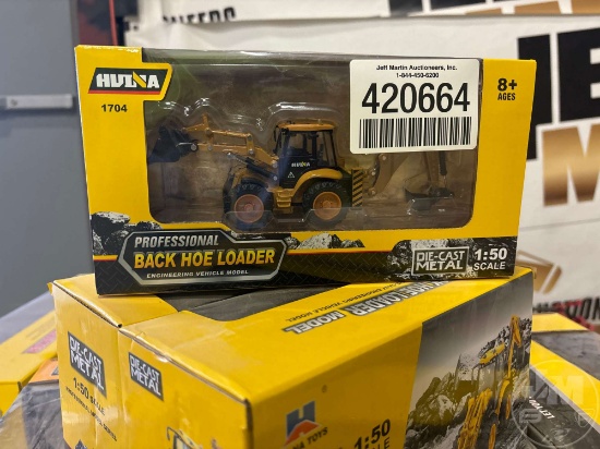 HUI NA LOADER BACKHOE DIE-CAST METAL MODEL