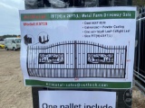 UNUNSED ALLMETAL K0720 METAL FARM DRIVEWAY GATE W/DEER MOTIF