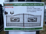 UNUNSED ALLMETAL K0720 METAL FARM DRIVEWAY GATE W/DEER MOTIF