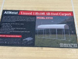 UNUSED ALLMETAL K1119 11 FT X 19 FT ALL STEEL CARPORT SN: AM2412910