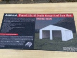 UNUSED ALLMETAL K3325 33 FT X 25 FT DOUBLE GARAGE STEEL BARN SHED SN: AM2412916