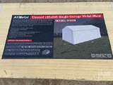 UNUSED ALLMETAL K1220 12 FT X 20 FT SINGLE GARAGE METAL SHED SN: AM2412886