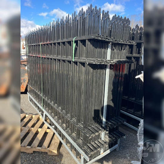 UNUSED EINGP F10, 7’......H X10’......L WROUGHT IRON FENCE, 22 FENCE