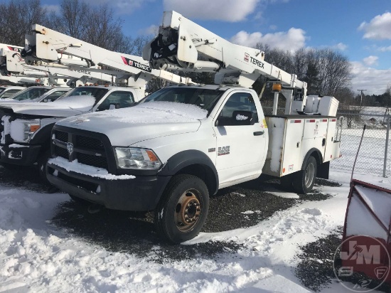 2016 RAM 5500 HEAVY DUTY ARTICULATING & TELESCOPIC BUCKET TRUCK TEREX HI-RANGER AT37 VIN: 3C7WRNAJ0G