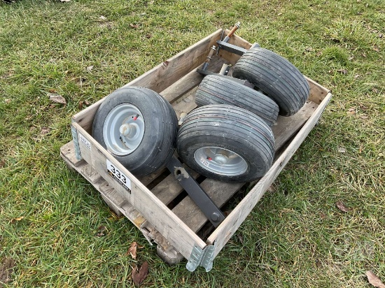 QTY(4) AG WHEELS & TIRES, SIZE:16X6.50-8