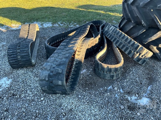 QTY OF (2) SETS OF RUBBER TRACKS & (1) SINGLE