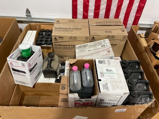 QUANTITY OF CORNHEAD GREESE, ANTIFREEZE, GEARBOX GREESE, 75W-140 SYNTHETIC GEAR LUBRICANT