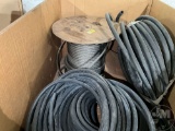 QTY OF HOSES & SPOOL OF STEEL CABLE