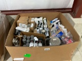 PALLET OF SPRAY PAINT AND PAINT