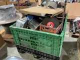 CRATE OF WELDING AND SAFETY HELMETS,HAND TOOLS AND HYDRAULIC HOSE
