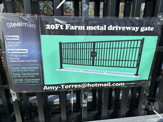 STEELMAN 20 FT FARM METAL DRIVEWAY GATE