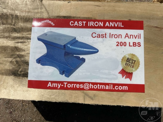 UNUSED 200 LB CAST IRON ANVIL