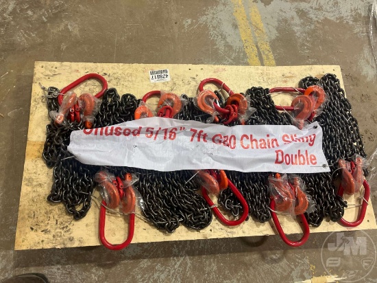 QTY OF 8 UNUSED PALADIN 7 FT DOUBLE LEGS LIFTING CHAIN SLING