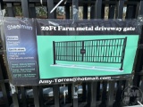 STEELMAN 20 FT FARM METAL DRIVEWAY GATE