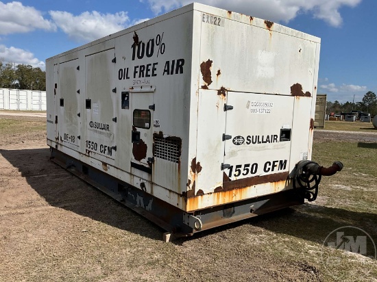 SULLAIR DE18-1500 TIER II STD 1550 SKID MOUNTED AIR COMPRESSOR SN: 003-137122